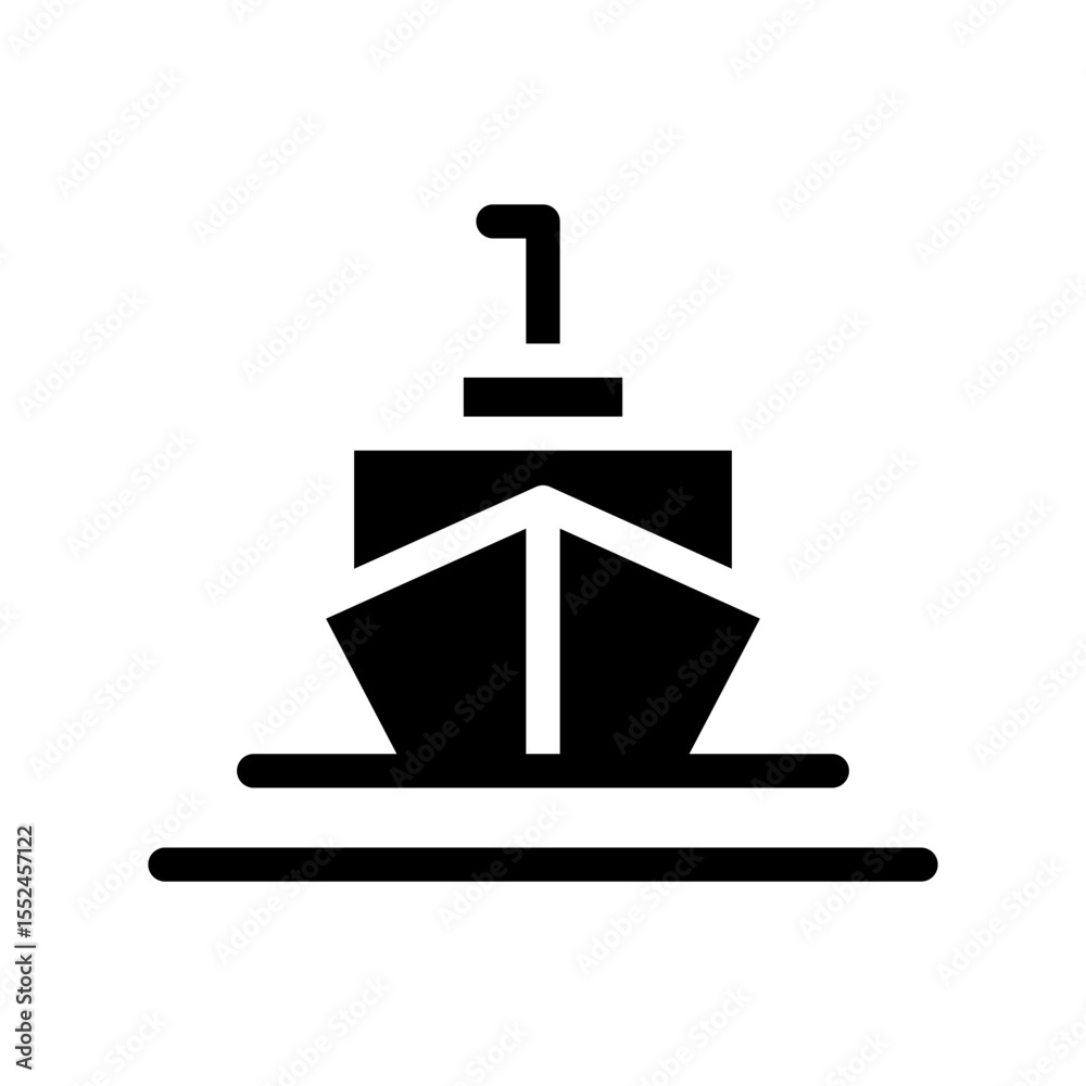 Obraz premium ship glyph icon