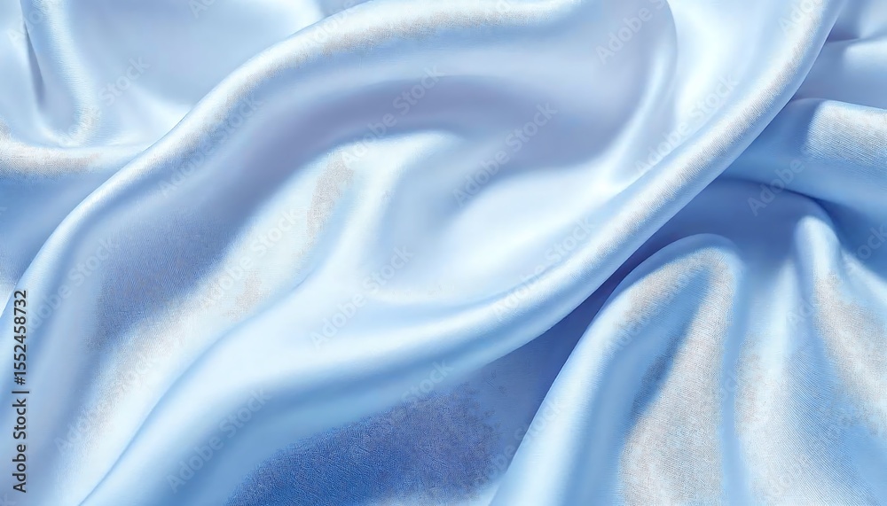 Obraz premium Light Blue Silk Fabric Texture Background
