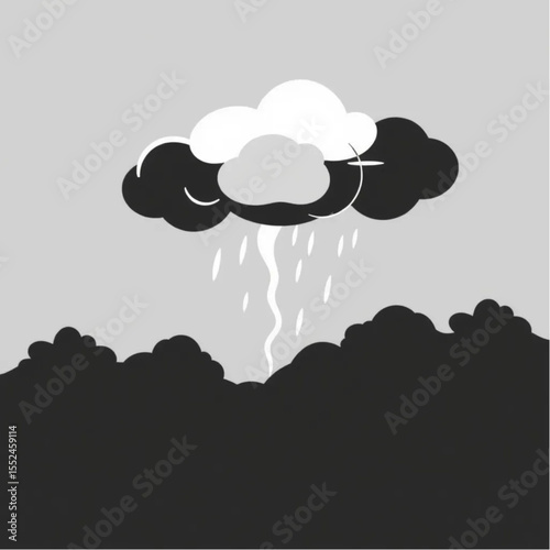 A summer thunderstorm cooling the hot afternoon ai...
