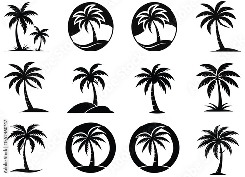 Set of 12 medical lung tree icons for healthcare and science communication