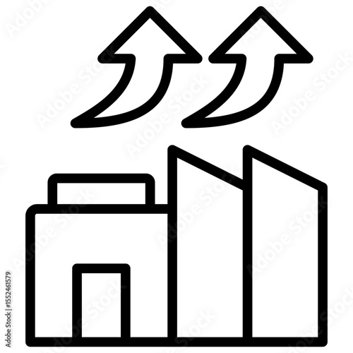 Icon is a smart and versatile visual representation for the concept of improvement especially in the context of industrial facilities or infrastructure.