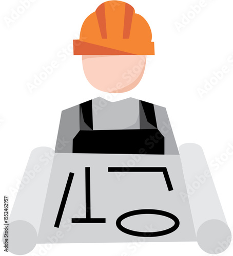 construction worker with helmet
