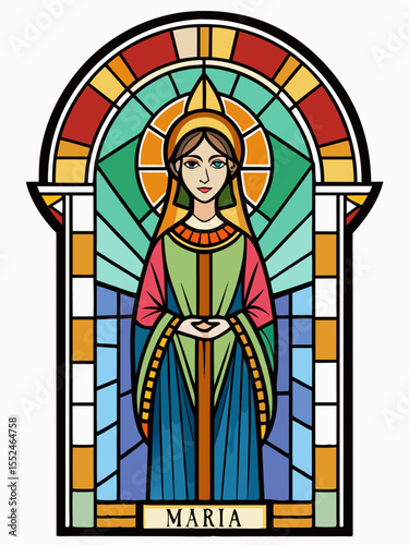 maria , Stained Glass Style, Full body , window temple	sun, stained glass style, full body, window temple, glass, window, stained, church, stained glass, religion, cathedral, art, saint, religious,rea