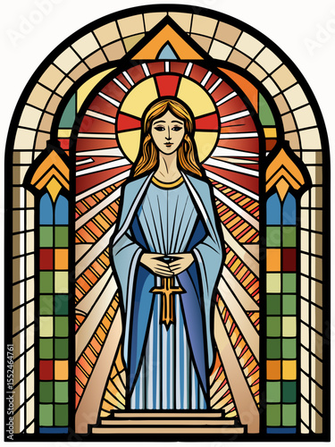 maria , Stained Glass Style, Full body , window temple	sun, stained glass style, full body, window temple, glass, window, stained, church, stained glass, religion, cathedral, art, saint, religious,rea