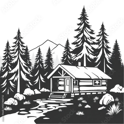 A forest ranger station in the heart of wilderness