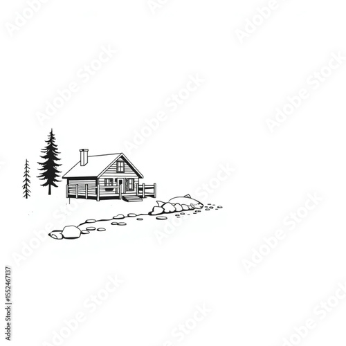 A fishing lodge beside a salmon-rich river