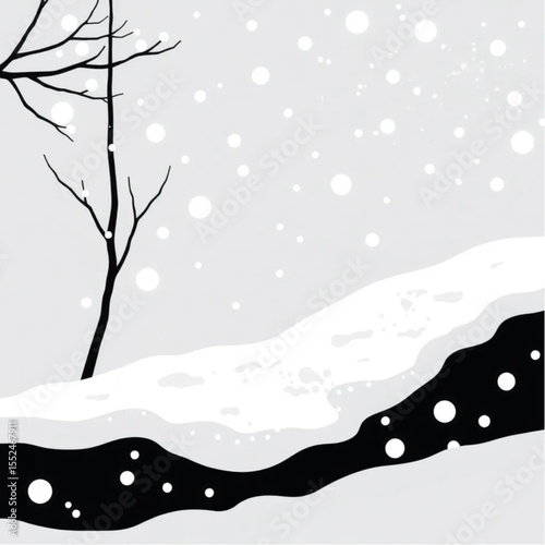 A crisp winter morning sparkling with fresh fallen...