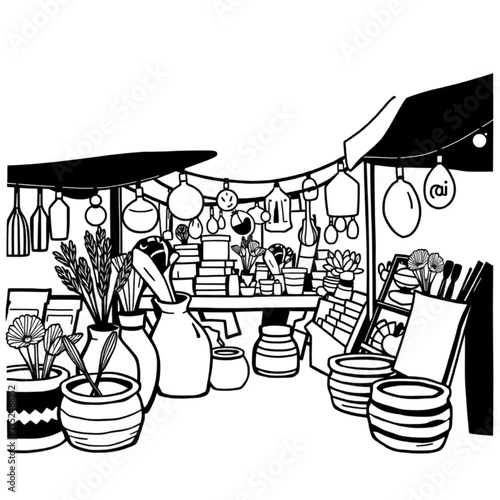 A craft market showcasing talented local artisans'...