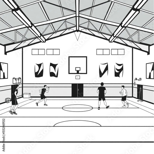 A community gymnasium where local athletes train