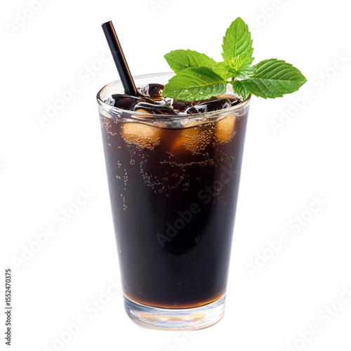  Vietnamese Grass Jelly Drink, transparent background, isolated image