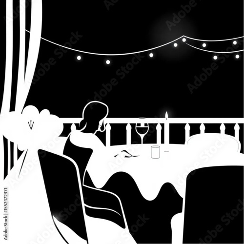 A anniversary dinner by romantic candlelight