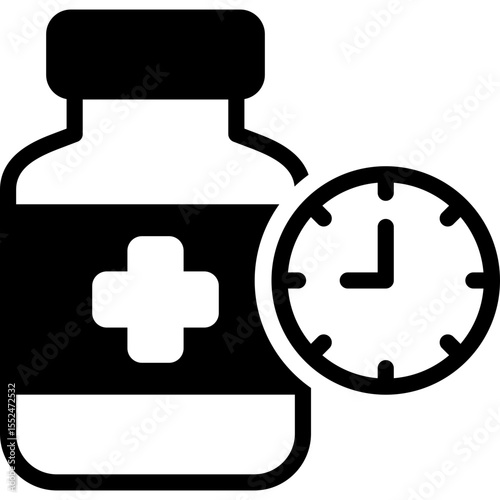 dose icon illustration design with solid
