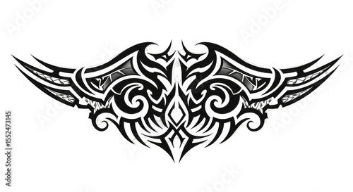 Tribal Ornament Design Illustration Decorative Pattern Style Black