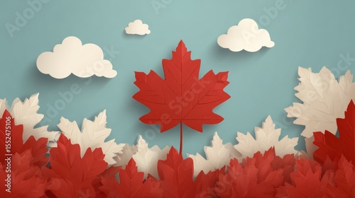 Happy Canada Day background vector illustration. 