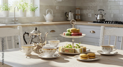 Afternoon Tea Party in a Sunny Kitchen