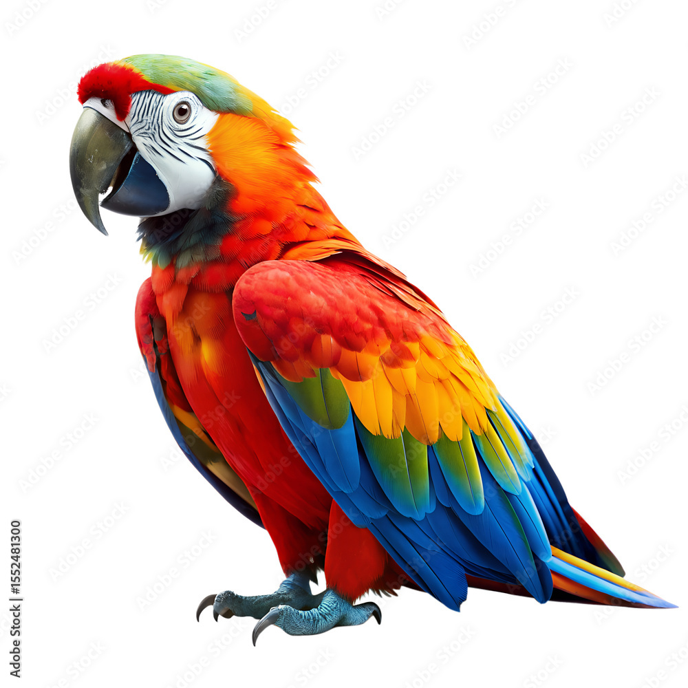 Fototapeta premium parrot animal isolated on white background