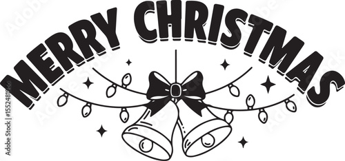 Merry Christmas Bells Festive Holiday Illustration - 35.eps