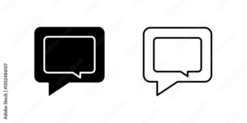 Chat icon set illustrating conversation bubbles for communication and social media. Chat icon set illustrating conversation bubbles for communication and social media.