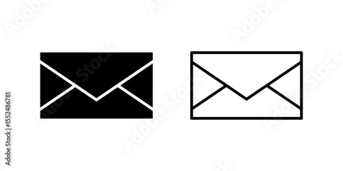 Message icon set visualizing email or text communication.