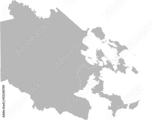 Bocas del Toro, Panama – administrative vector map with district boundaries (Web Mercator projection, PPT-compatible & fully editable)