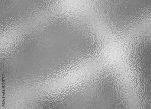 Silver gray foil glass texture background. Abstract gradient bright light reflection and shiny rough texture surface