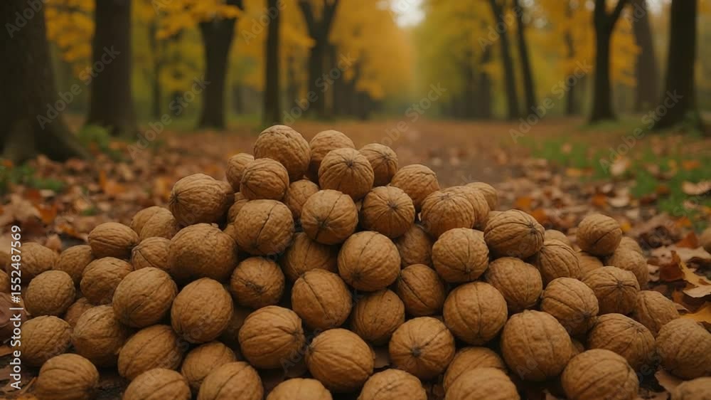 walnuts in the forest