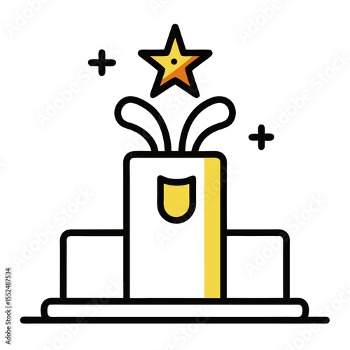 Championship podium vector icon on white backgound.