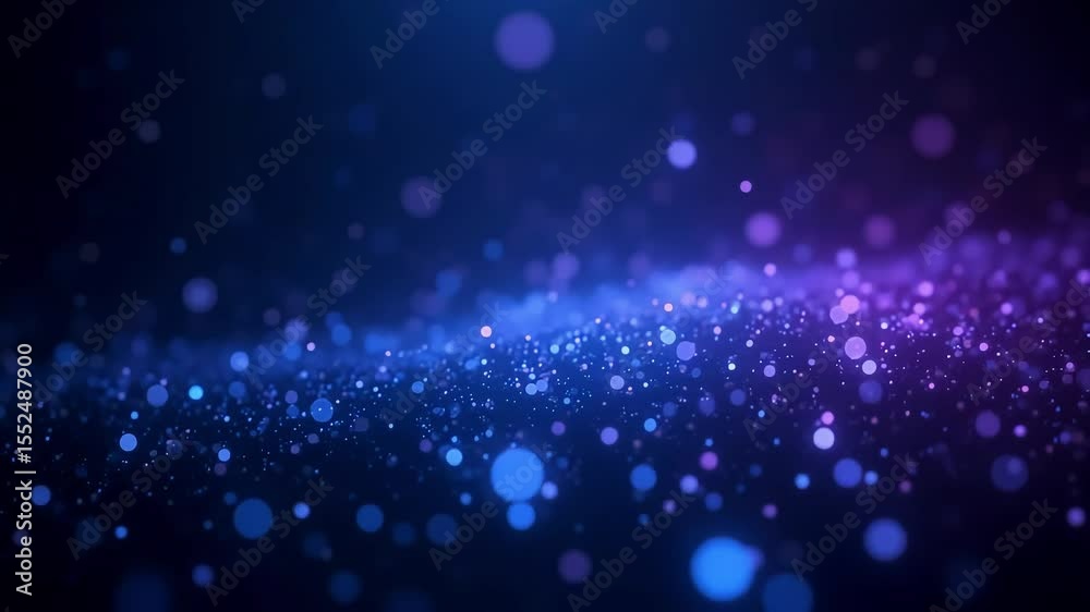 Glowing purple bokeh lights on dark abstract background
