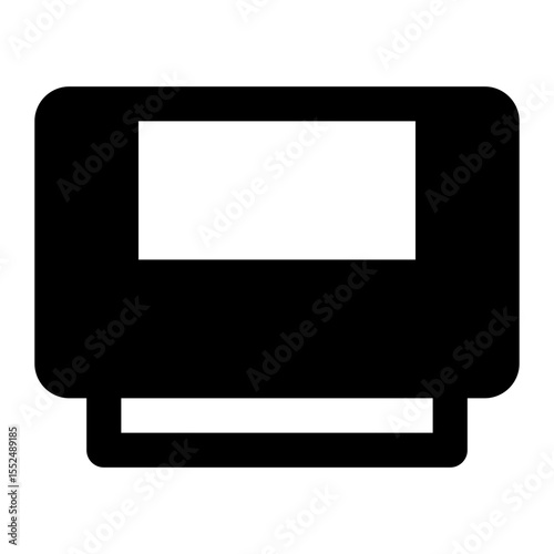 cartridge game console black glyph icon.