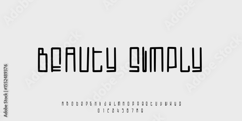 barcode Minimal alphabet fonts and numbers. elegant fashion thin line font typography typeface. vector illustration fonts