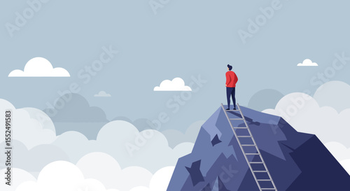 Reaching the Summit A Visual Representation of Success and Achievement