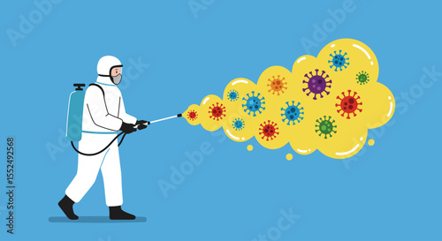 Disinfectant Spraying Protecting Against Viral Outbreaks