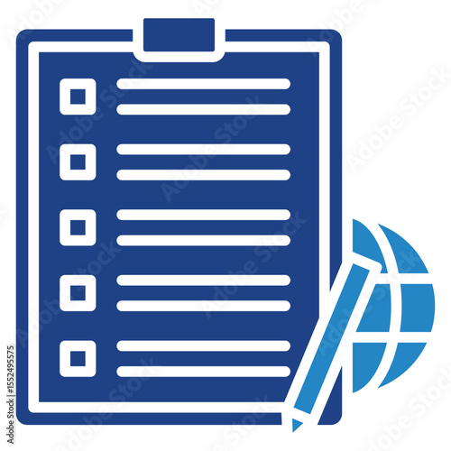 Note dual tone blue color mini illustration icon, use for journalist, broadcasting, news and media UI, UX kit, app and web development, digital or print.
