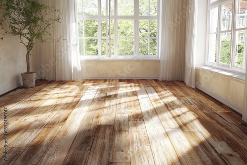 Wallpaper Mural An elegant design emphasizing the warmth of brown parquet. Torontodigital.ca