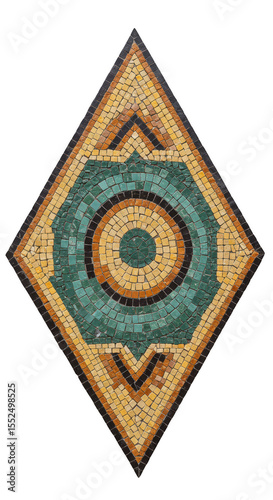Detailed Mosaic Tile Geometric Art Pattern Design Illustration Background