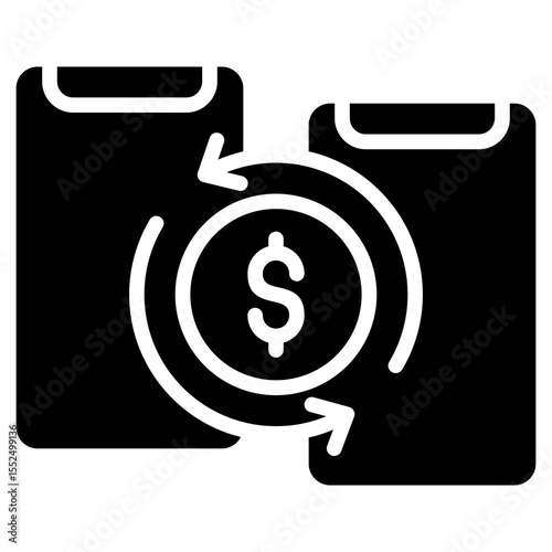 peer-to-peer payments glyph icon