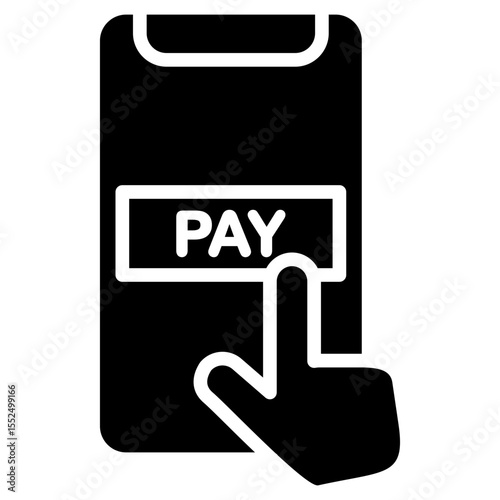 one-click payments glyph icon