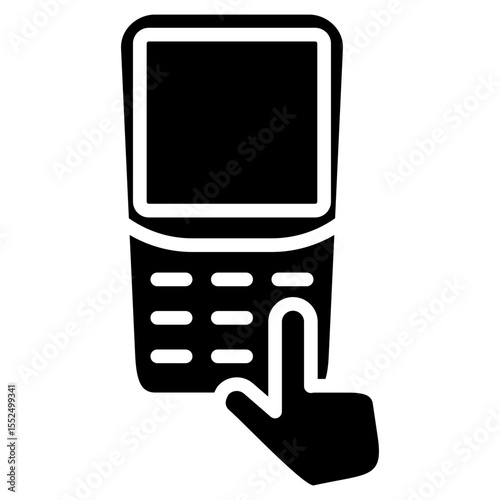 secure pin entry glyph icon