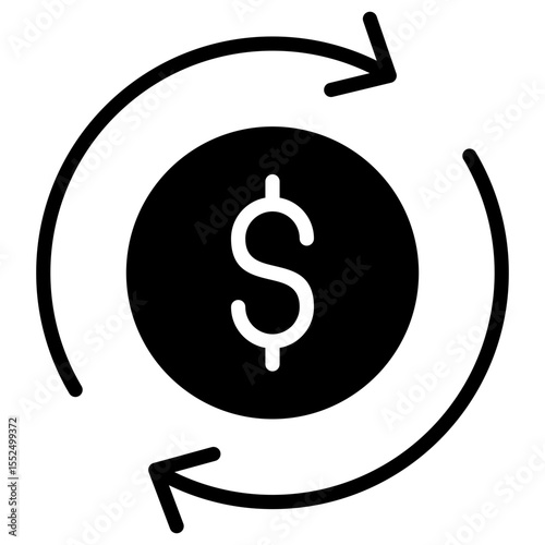 cashback systems glyph icon