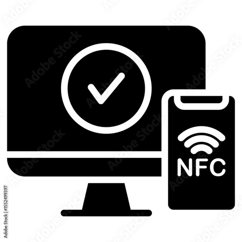 remote payment authorization glyph icon