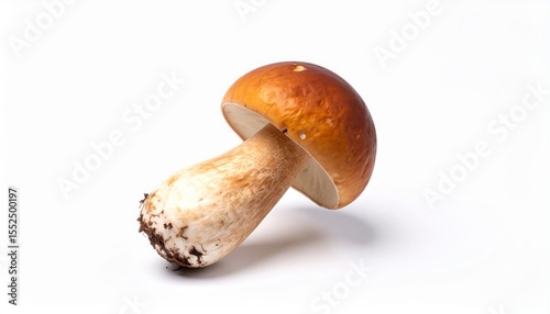 Delicious Porcini Mushroom Isolated on White Background A High Quality Stock Photo