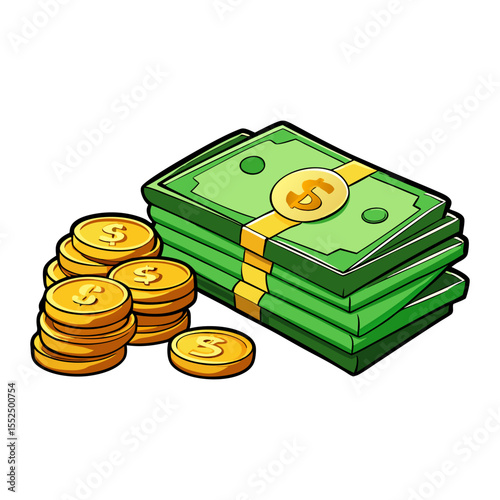 Flat dollar banknote vector illustration design