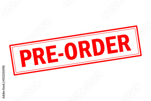 PRE-ORDER - Red Rubber Stamp with text PRE-ORDER
