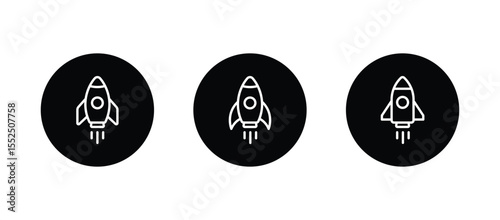 Rocket icon. Rocket launched icon vector.