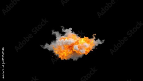 fire on black background