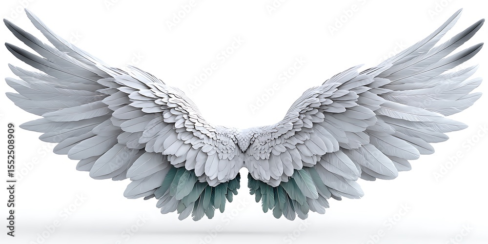 Obraz premium Pair of white angel wings