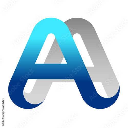 Modern AA Letter Logo with Gradient