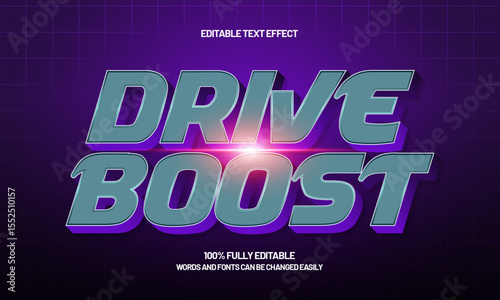 drive boost editable text effect with a fast and speed text style