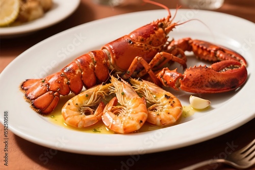 A succulent combination of grilled lobster and shrimp, perfectly seasoned with a flavorful garlic butter marinade. This seafood dish is ideal for any special occasion or a delicious summer dinner