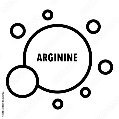 arginine amino acid line icon